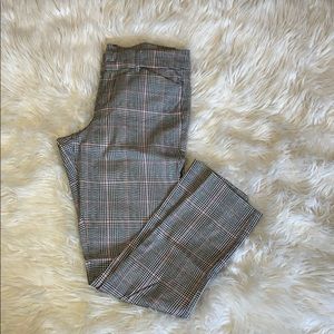 Houndstooth plaid dress pants